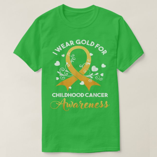T-shirt En Septembre, Nous Portons Gold Childhood Cancer A (Design devant)