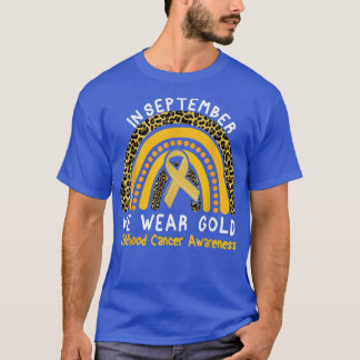 T-shirt En Septembre Nous Portons Gold Childhood Cancer se