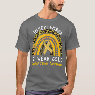 T-shirt En Septembre Nous Portons Gold Childhood Cancer se