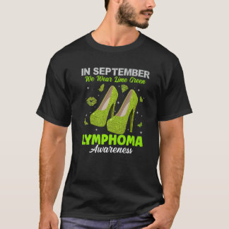 T-shirt En Septembre, Nous Portons Lime Green Lymphoma Sen