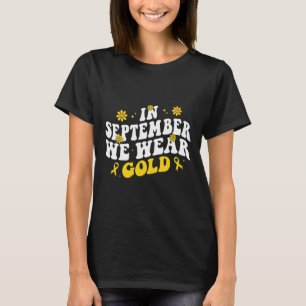 T-shirt En Septembre Nous Portons Or Super Cancer Enfance