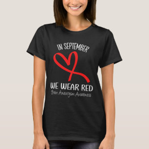 T-shirt En Septembre Nous Portons Rouge Cerveau Aneurysme