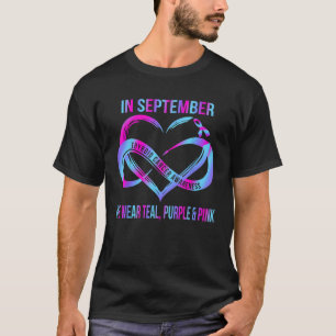 T-shirt En Septembre Nous Portons Violet Turquoise Rose Th