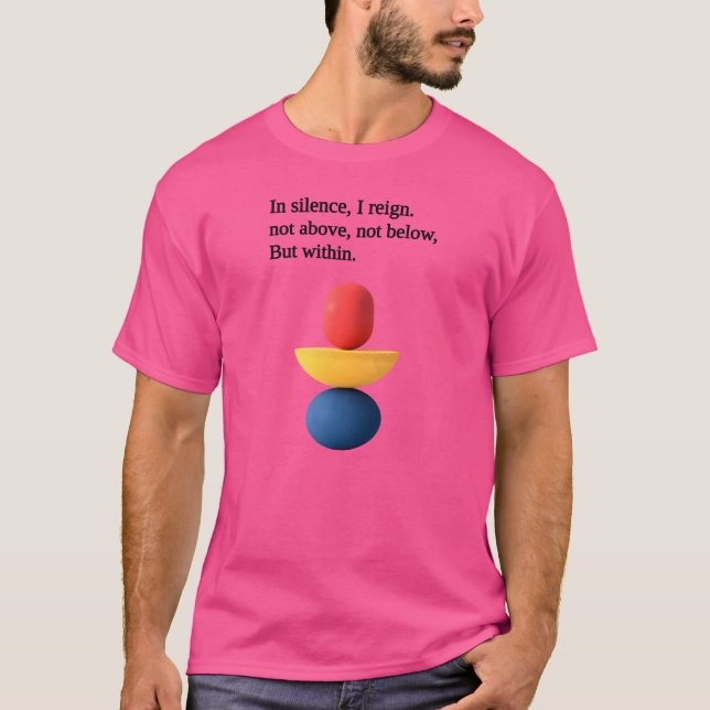 T-shirt "En silence, je règne" citations de motivation (Devant)
