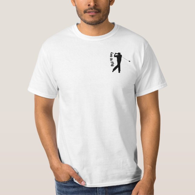 T-shirt en silhouette de Golfer (Police 2) (Devant)