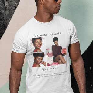 T-shirt En Souvenir Affectueux Collage Photo Mémorial
