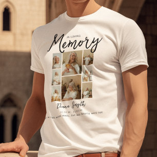 T-shirt En Souvenir Mémorial de 8 photos en collage