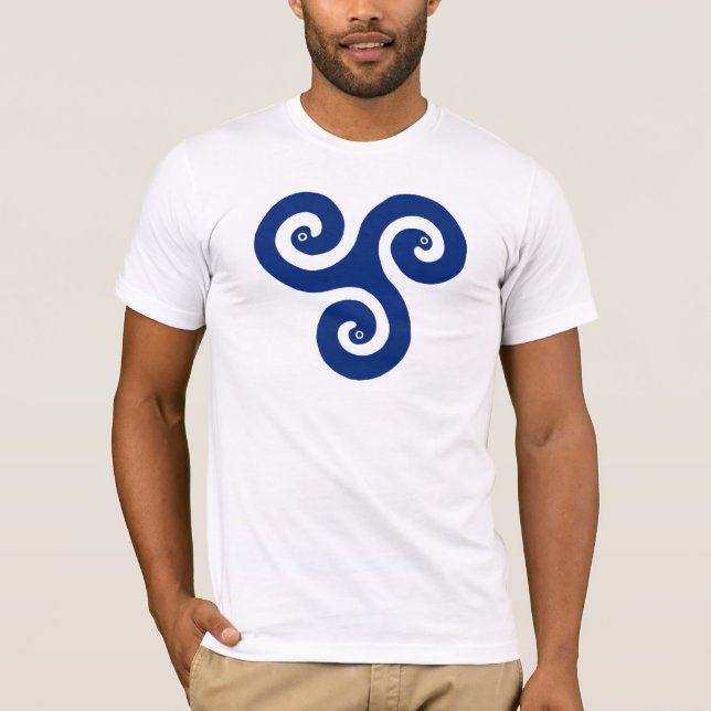 T-shirt en spirale triple celtique (Devant)