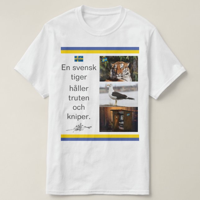 T-shirt — En svensk tiger (Design devant)
