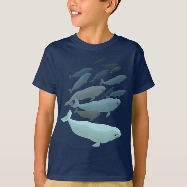 T-Shirt en T-Shirt de baleine de Beluga pour enfan (Devant)