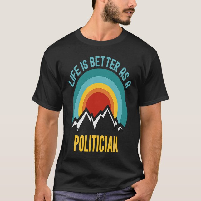 T-shirt En tant que politicien (Devant)