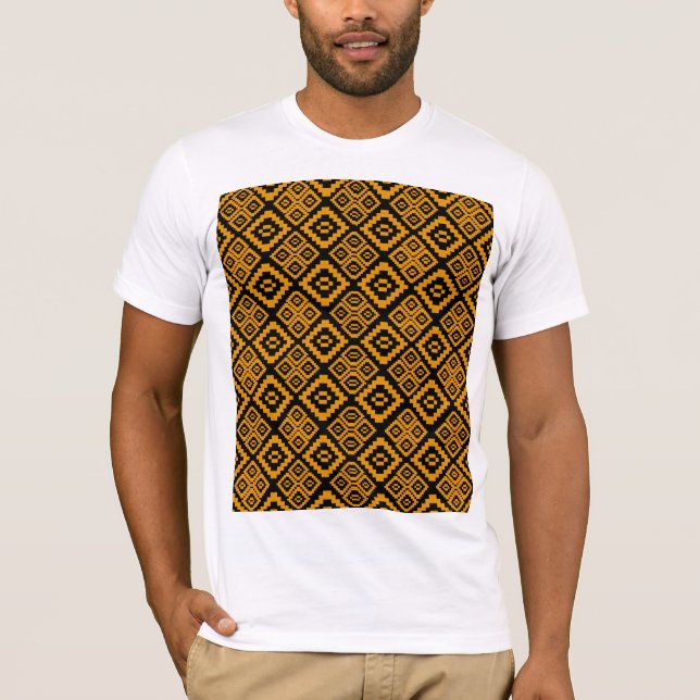 T-shirt en tissu de fleurs dorées (Devant)