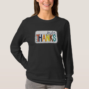 T-shirt En Tout Remerciez Vintage Automne Tomber Remercier