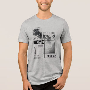 T-SHIRT  EN TRI-MATIÈRE 