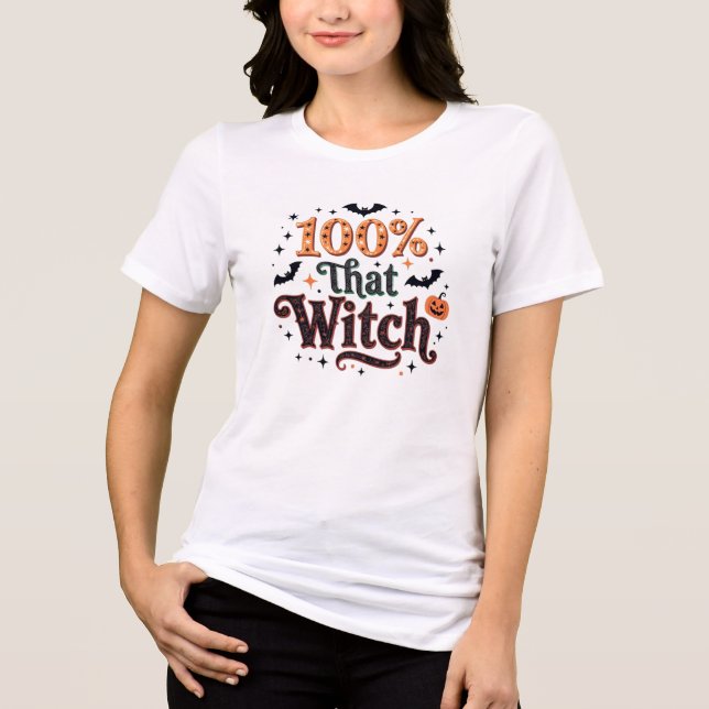 T-shirt En Tri-matière 100% Cette Sorcière (Recto)