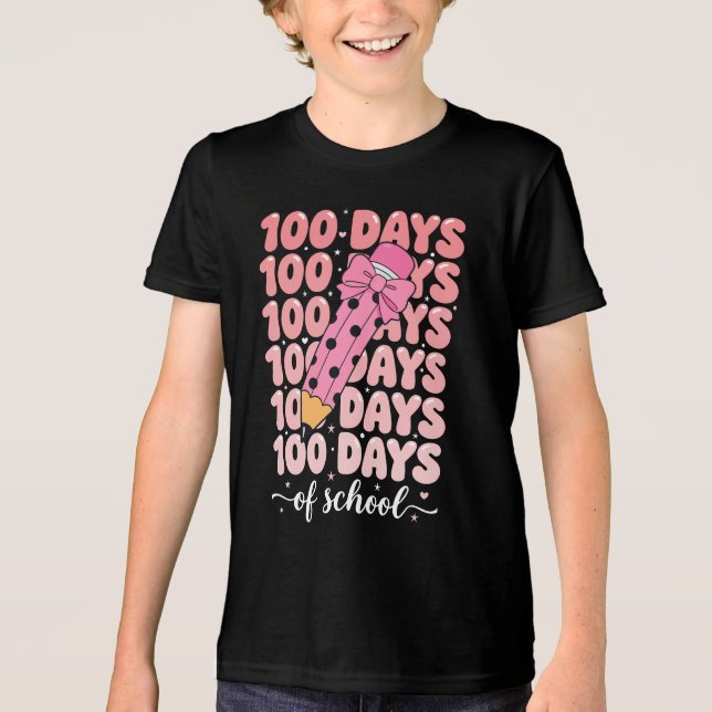 T-shirt En Tri-matière 100 jours de célébration de l'école (Recto)