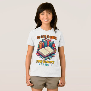 T-shirt En Tri-matière 100 Jours d'école" Design - Lecture célébré