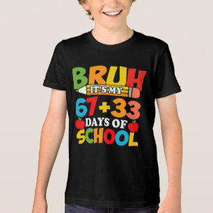 T-shirt En Tri-matière 100 jours d'école J'ai survécu 6733