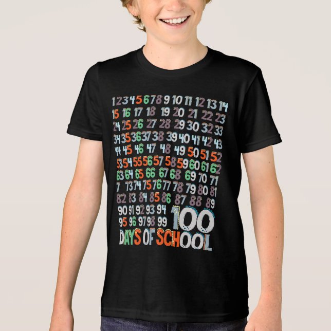 T-shirt En Tri-matière 100e jour de l'école Dinosaur 100 jours de l'école (Recto)