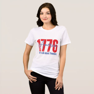 T-shirt En Tri-matière 1776 Tout sur la liberté Patriotique USA