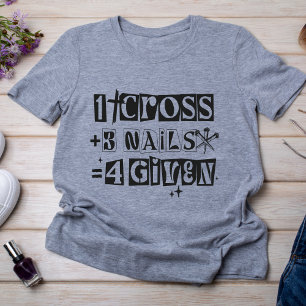 T-shirt En Tri-matière 1 Croix 3 clous pardonnés Pâques tendance Noir