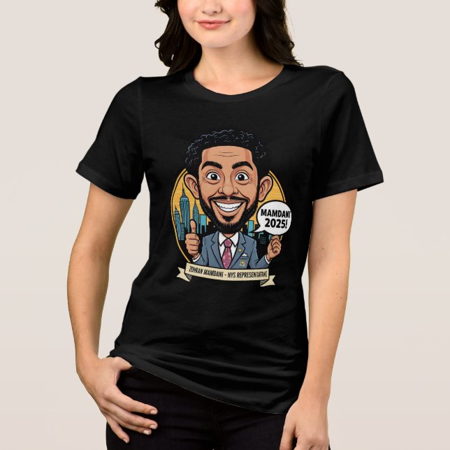 T-shirt En Tri-matière 2025 Zohran Mamdani New York City (Recto)