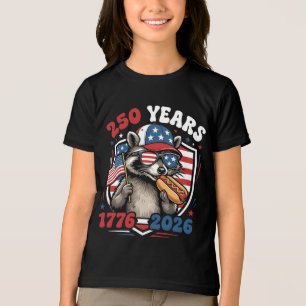 T-shirt En Tri-matière 250 ans 1776 2026 raton laveur patriotique États-U