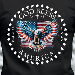 T-shirt En Tri-matière 250e anniversaire des États-Unis Dieu bénisse l'Am