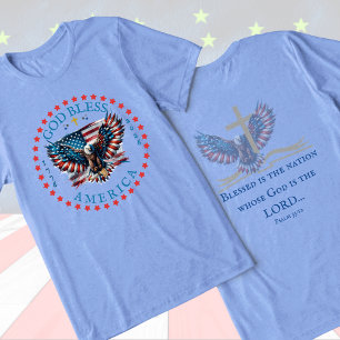 T-shirt En Tri-matière 250e anniversaire des États-Unis Dieu bénisse l'Am