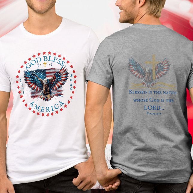 T-shirt En Tri-matière 250th US God Bless America Blessed is the Nation (Créateur téléchargé)