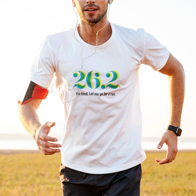 T-shirt En Tri-matière 26.2 Marathon courant des hommes audacieux (Créateur téléchargé)