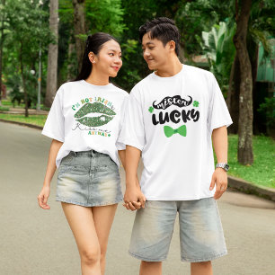 T-shirt En Tri-matière 2 Photo Patrick's Day Green Kiss, Me Mister Lucky