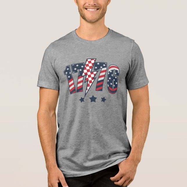 T-shirt En Tri-matière 4 juillet 1776 (Recto)