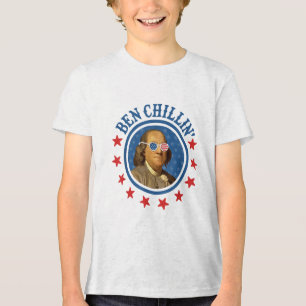 T-shirt En Tri-matière 4 juillet amusant _ Ben Chillin _ Ben Franklin Usa