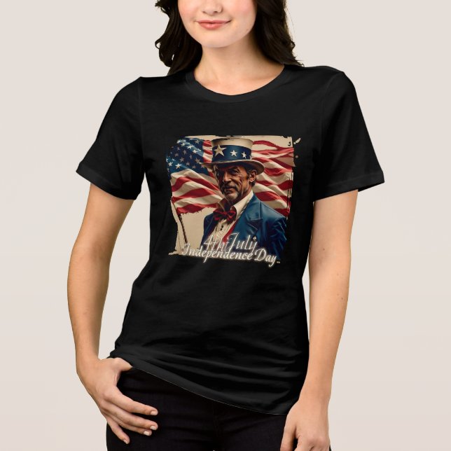 T-shirt En Tri-matière 4 juillet - Esprit d'indépendance (Recto)