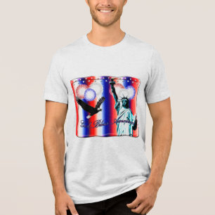 T-shirt En Tri-matière 4 juillet Patriotic American USA Fireworks