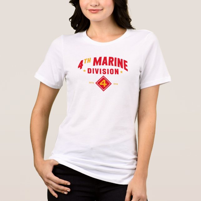 T-shirt En Tri-matière 4e Division maritime "Combattez quatrième" Femmes (Recto)