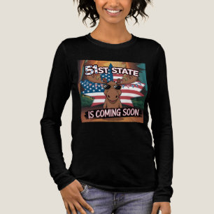 T-shirt En Tri-matière 51ème Etat Moose Lunettes de soleil USA Drapeau à