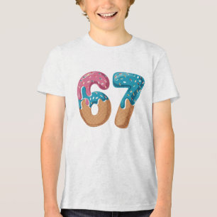 T-shirt En Tri-matière 67 Glace Dégoulinante Meme Drôle Six Sept Gen Alph