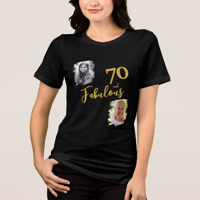 T-shirt En Tri-matière 70 et fabuleux 2 Photo 70e anniversaire (Recto)