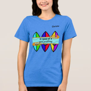 T-shirt En Tri-matière "A la recherche d'une bonne pagaie" Kayak Custom