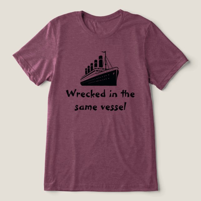 T-shirt En Tri-matière AA Naufragé dans la même conception de navire (Design Recto)
