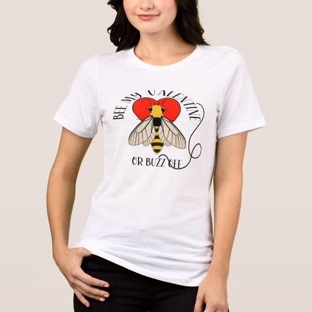 T-shirt En Tri-matière Abeille Ma Valentine Ou Buzz Off (Recto)