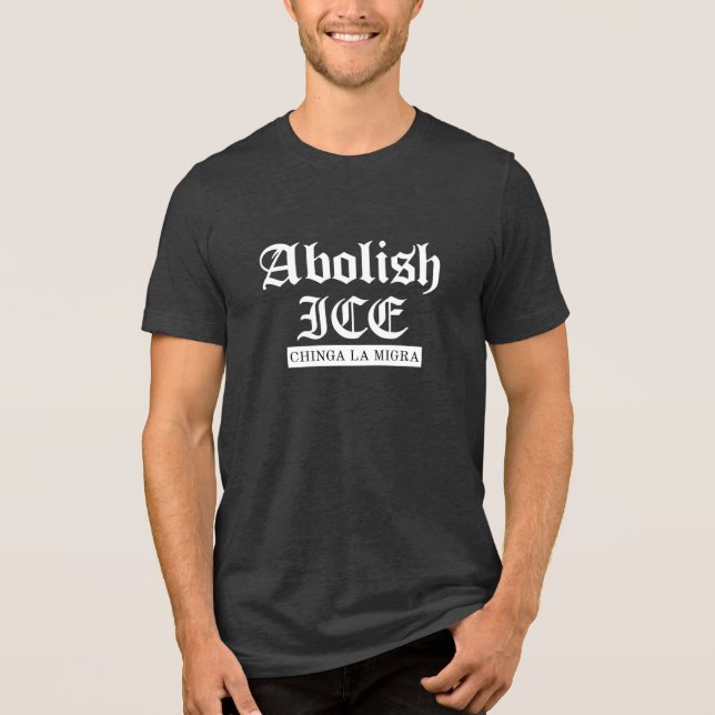 T-shirt En Tri-matière Abolir ICE – Déclaration de protestation gothique (Recto)
