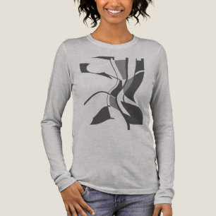 T-shirt En Tri-matière Abstrait noir gris foncé scintillant art
