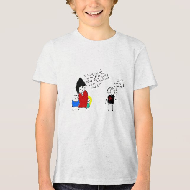 T-shirt En Tri-matière Accueil scolarisé enfreindre toutes les règles Tro (Recto)