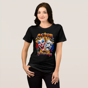 T-shirt En Tri-matière Acteur - La performeuse Bella+Canvas Femme foncé