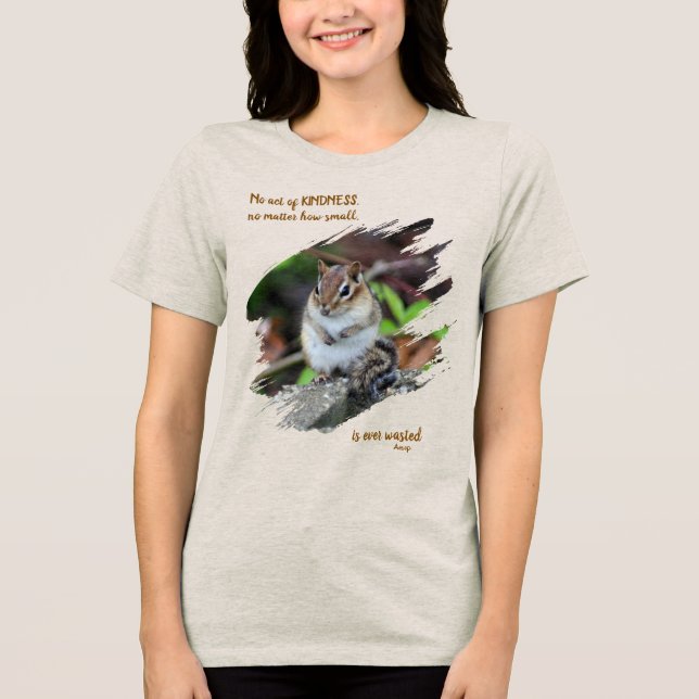 T-shirt En Tri-matière Acts Of Kindness Inspirational Quote Chipmunk (Recto)