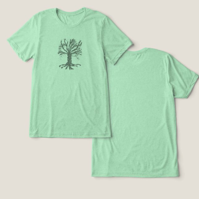 T-shirt En Tri-matière ADN arbre de vie stylisé vert (Design Recto & Verso)