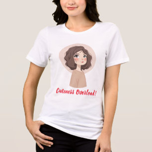 T-shirt En Tri-matière Adorable fille avec Soft esthétique